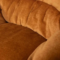 Chenille Relaxsessel in Ocker - Zinatella (zweiteilig)