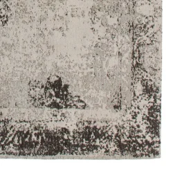 Chenille Teppich in Beige und Anthrazit - Noll