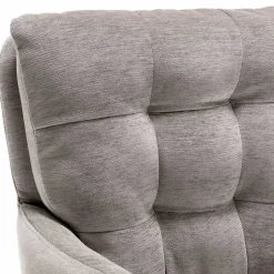 Chenille Tischsessel in Taupe - Vatros (2er Set)