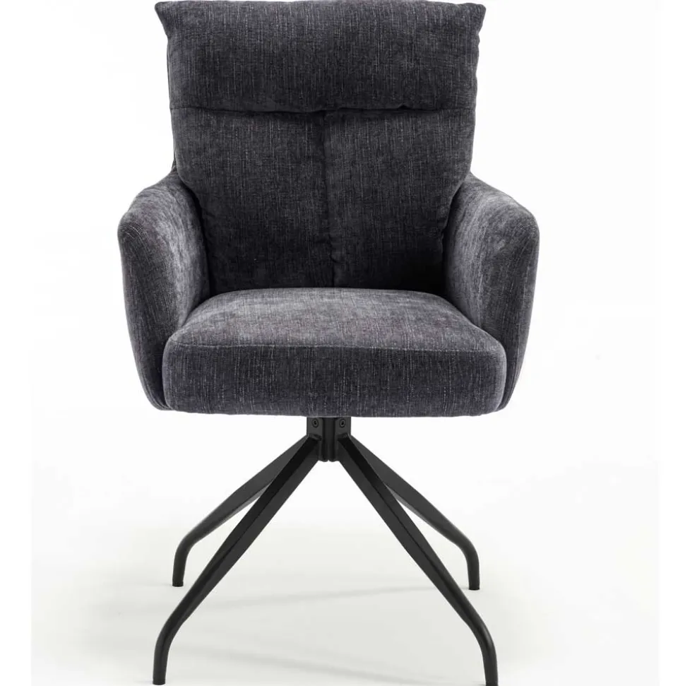 Chenille Tischsessel mit Drehfunktion - Lakeside (2er Set)