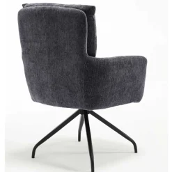 Chenille Tischsessel mit Drehfunktion - Lakeside (2er Set)