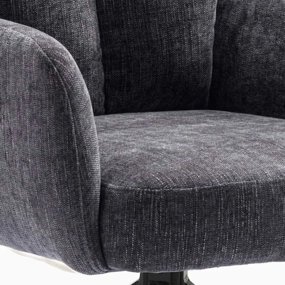 Chenille Tischsessel mit Drehfunktion - Lakeside (2er Set)