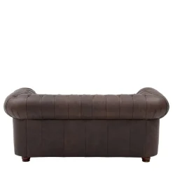 Chesterfield Couch aus Echtleder - Pluna