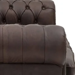 Chesterfield Couch aus Echtleder - Pluna