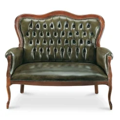 Chesterfield Polsterbank in Dunkelgrün Magari & Nussbaum