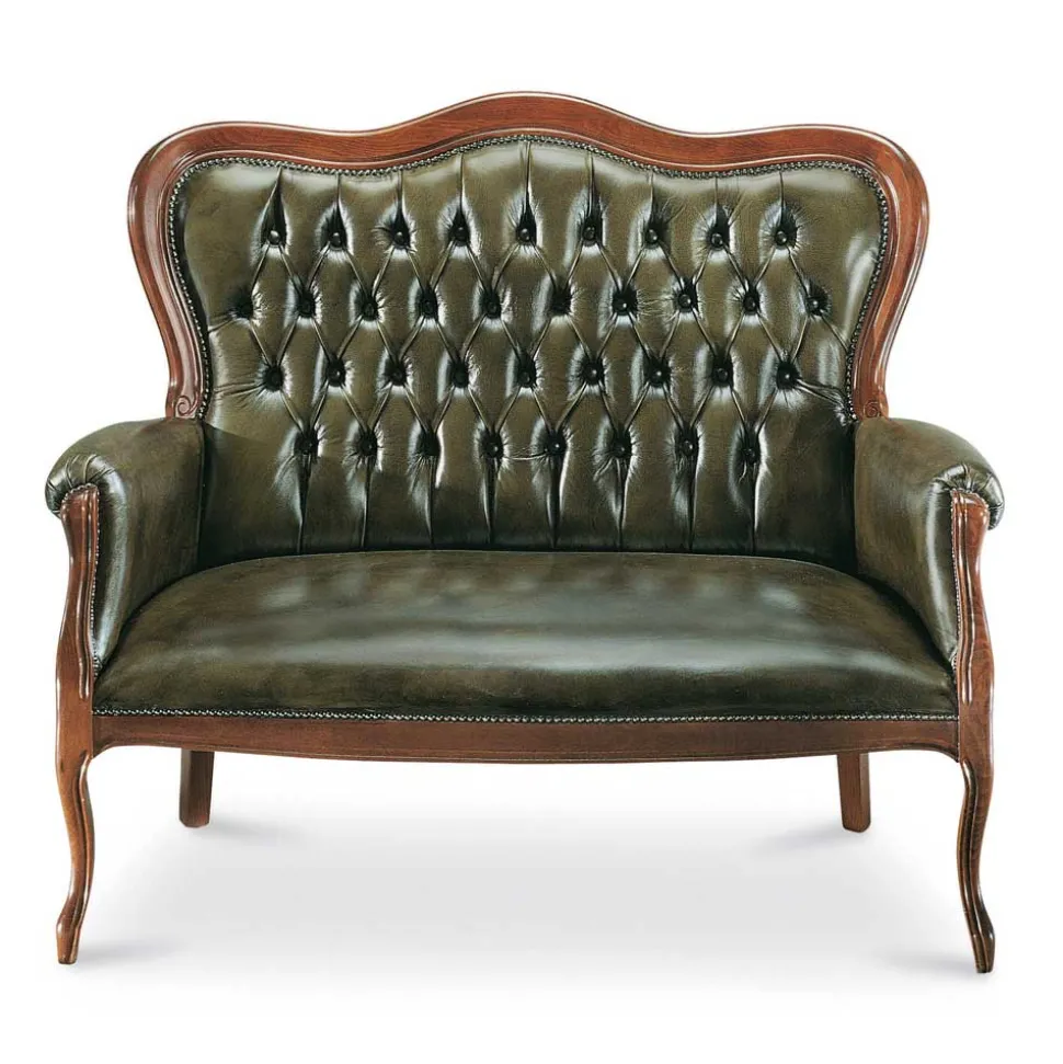 Chesterfield Polsterbank in Dunkelgrün Magari & Nussbaum
