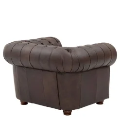 Chesterfield Polstergruppe aus Leder - Pluna (dreiteilig)