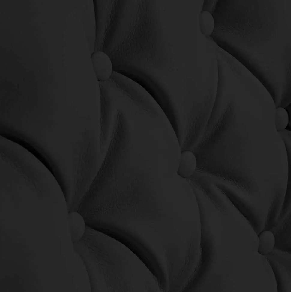 Chesterfield Polstersessel in Schwarz Kunstleder - Centurion