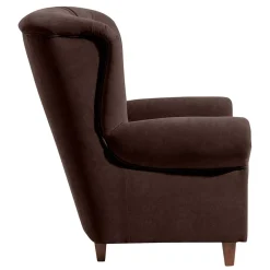 Chesterfield Sessel aus braunem Velours - Potriwa