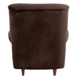 Chesterfield Sessel aus braunem Velours - Potriwa