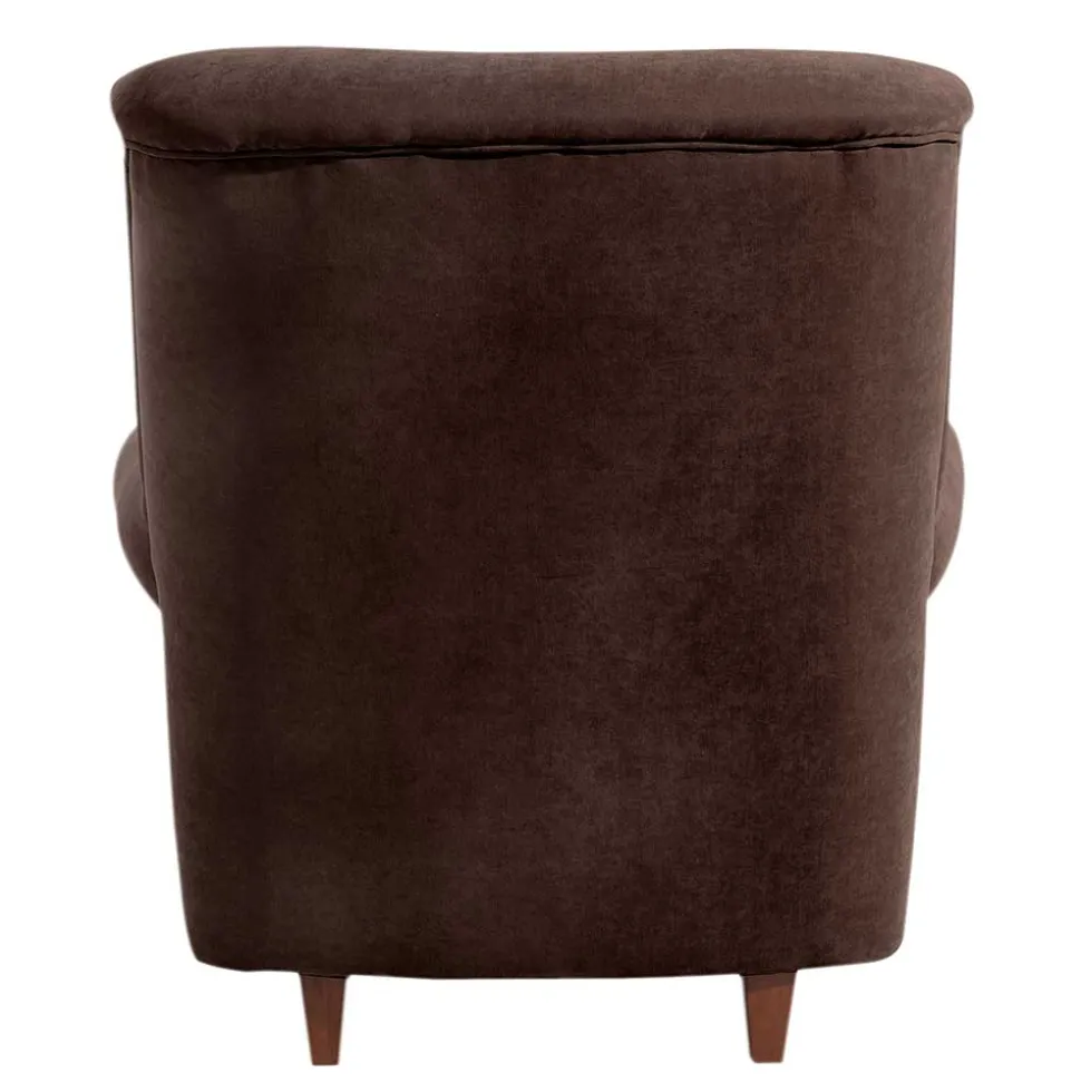 Chesterfield Sessel aus braunem Velours - Potriwa