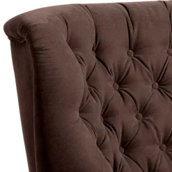 Chesterfield Sessel aus braunem Velours - Potriwa