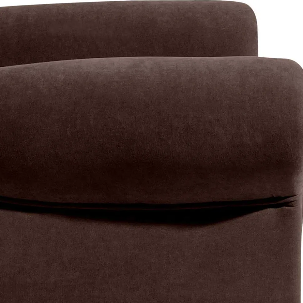 Chesterfield Sessel aus braunem Velours - Potriwa