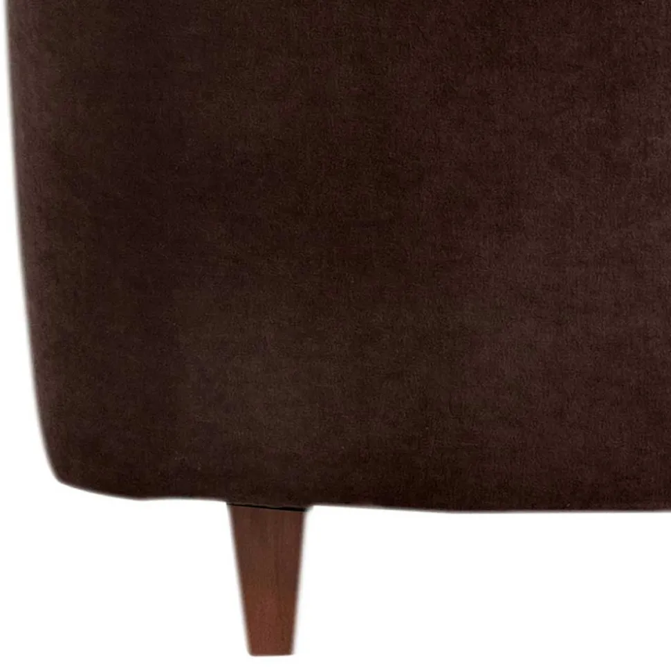 Chesterfield Sessel aus braunem Velours - Potriwa