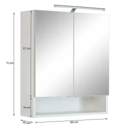 85cm Bad Serie Möbelset in Grün - Loenixa (dreiteilig)