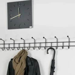 119cm breite Hakenleiste aus schwarzem Stahl - Davadus