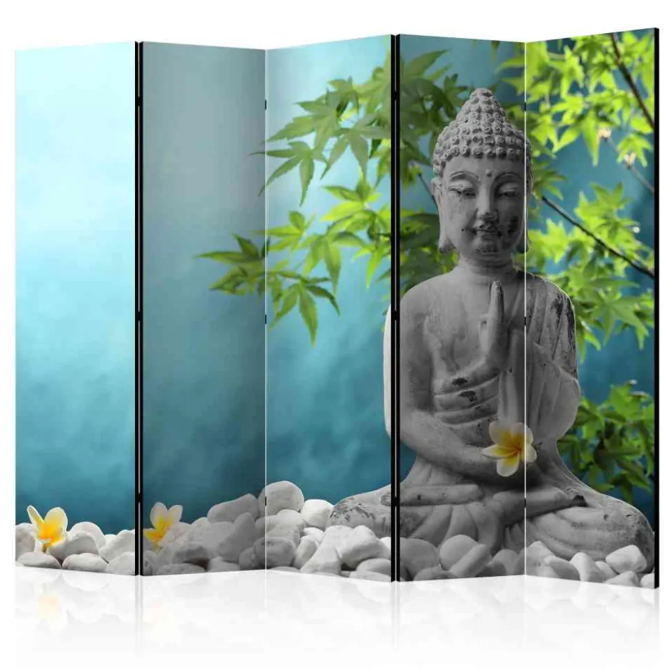 225cm breite Trennwand mit Buddha Motiv - Yulandra
