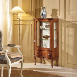 60cm breite Vitrine Barock Agosto 1-türig