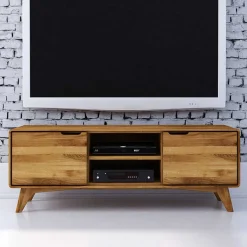 134cm breiter TV Unterschrank aus Holz - Eavy I