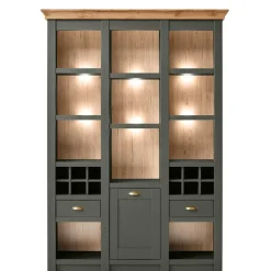 147cm breites Landhaus Regal in Graugrün - Eylan