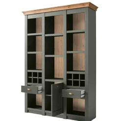 147cm breites Landhaus Regal in Graugrün - Eylan