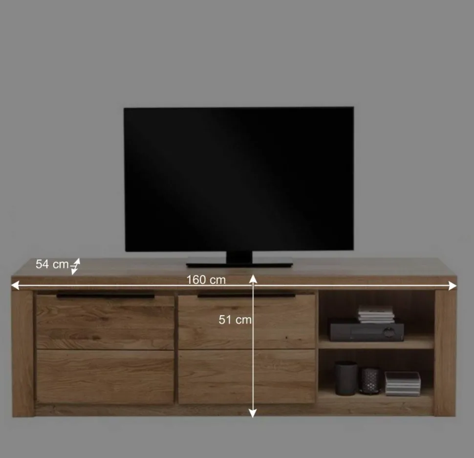 160cm breites TV Lowboard mit Doppeltür - Nelenia
