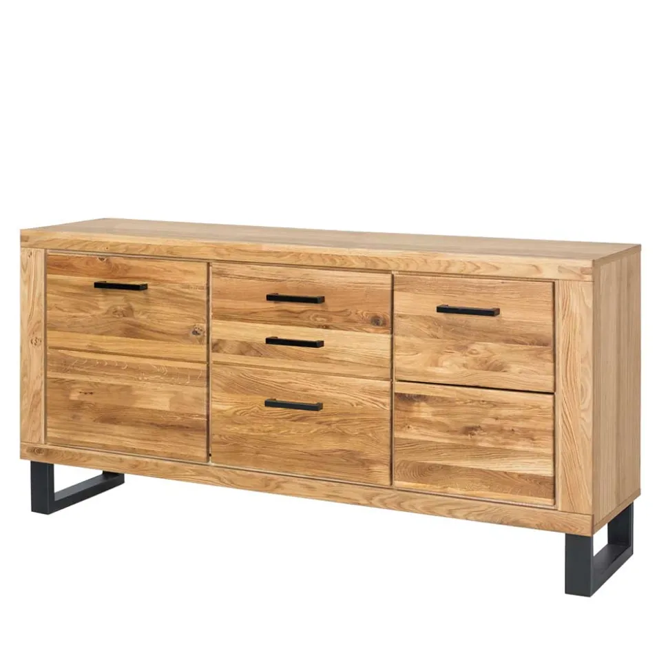 158cm Design Sideboard in Wildeiche teilmassiv - Arello