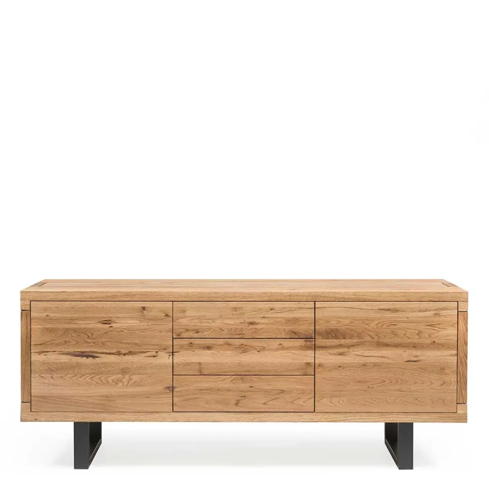 180cm Eiche Sideboard mit U-Gestell - Ventida