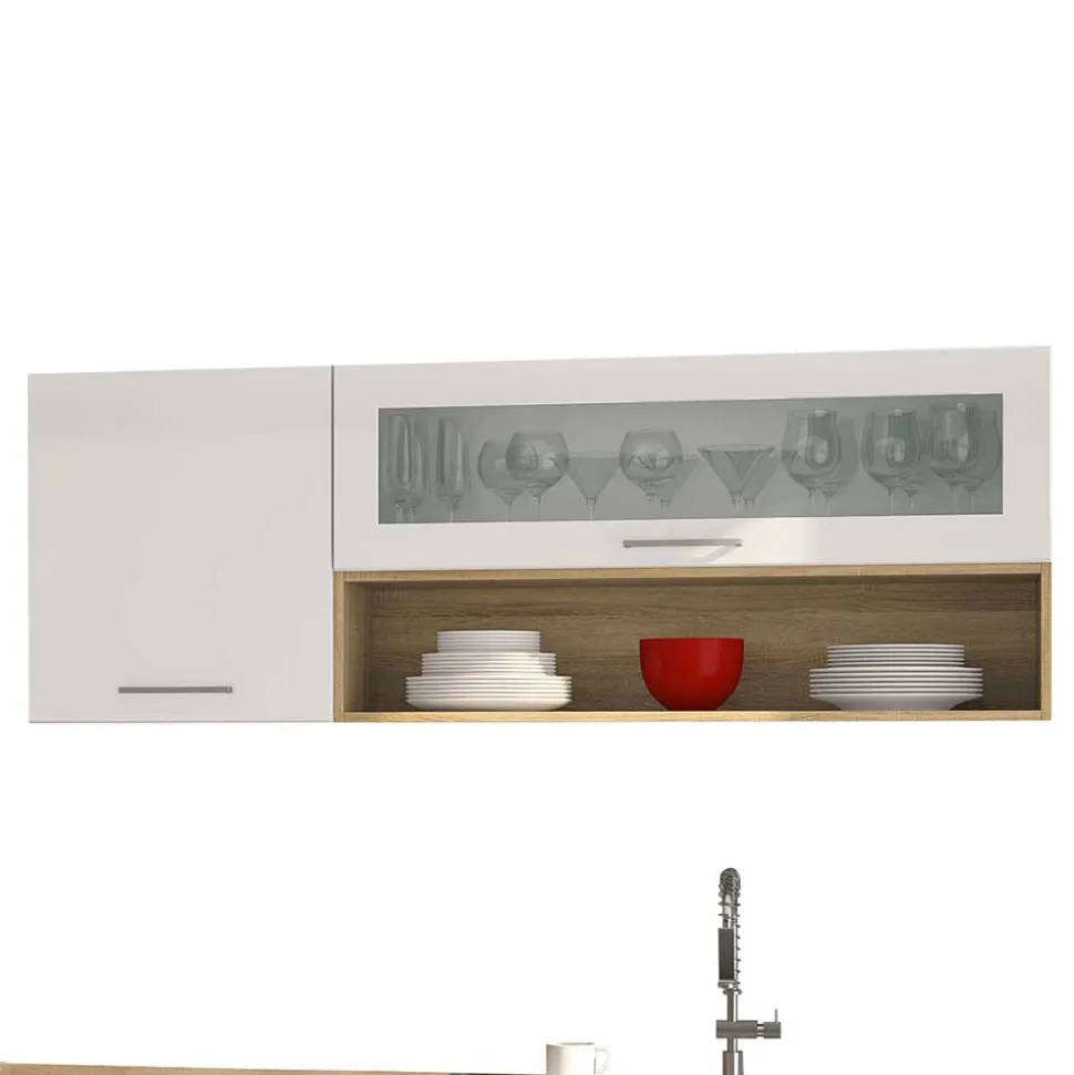 300cm Fertige Küche ohne Einbaugeräte - Cuneo (achtteilig)