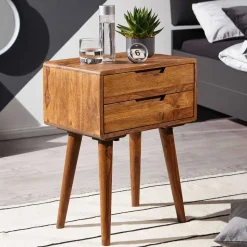 66cm hohe Retro Nachtkommode aus Holz - Verlago