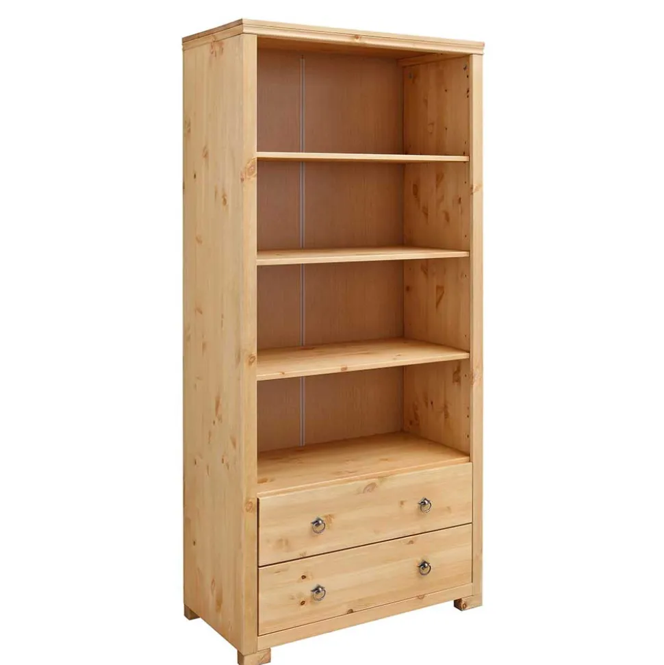 178cm hohes Kiefernholz Regal mit 4 Fächern - Vinidad