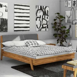 190cm Kurzes Bettgestell aus Wildeiche Holz - Hardus