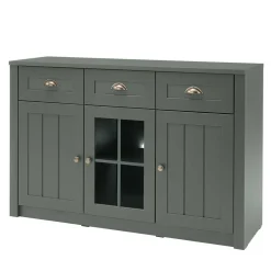 130cm Landhaus Sideboard in Dunkelgrün - Niestov