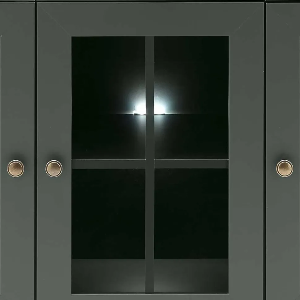 130cm Landhaus Sideboard in Dunkelgrün - Niestov