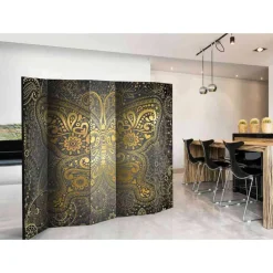 225cm Paravent Schmetterling & Ornamente - Laipur