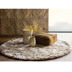 200cm runder Teppich in Hellbraun - Laans