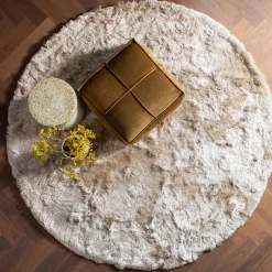 200cm runder Teppich in Hellbraun - Laans