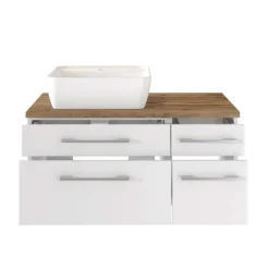 90cm Unterbecken Schrank mit Aufsatzbecken - Enwicos