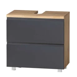 60cm Unterbeckenschrank in Grau & Wildeiche - Jambi