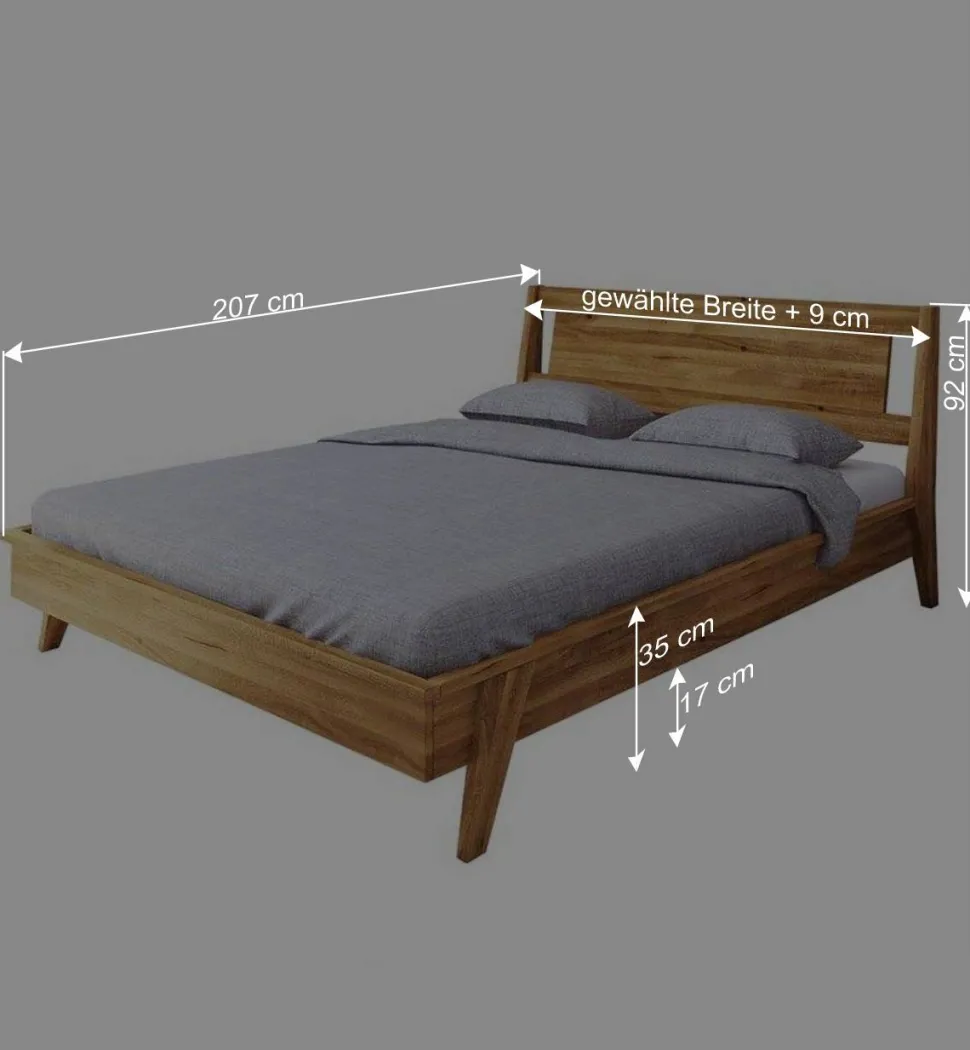 190cm Unterlänge Bettgestell aus Holz - Hardus
