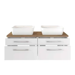 120cm Waschtisch für 2 Personen in Weiß - Enwicos