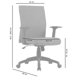Computer Drehstuhl in Dunkelgrau - Mariell