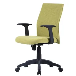 Computerstuhl in Gelbgrün Stoff - Binal