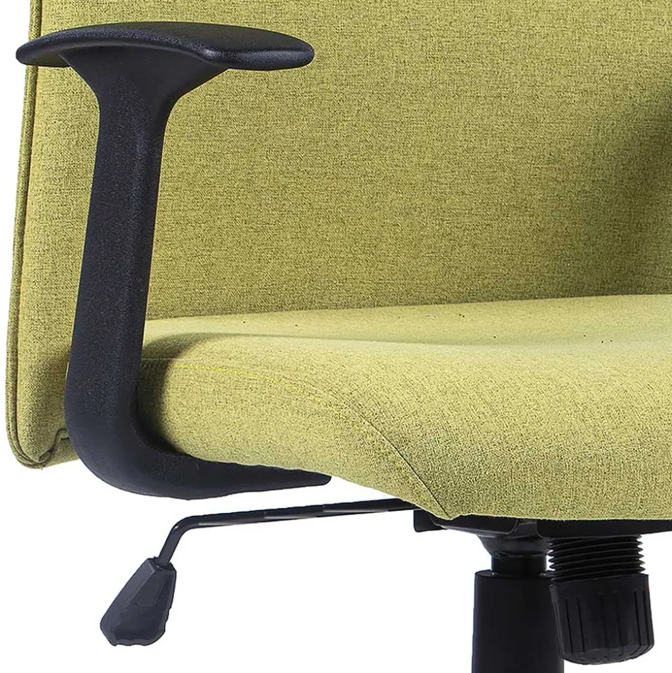 Computerstuhl in Gelbgrün Stoff - Binal