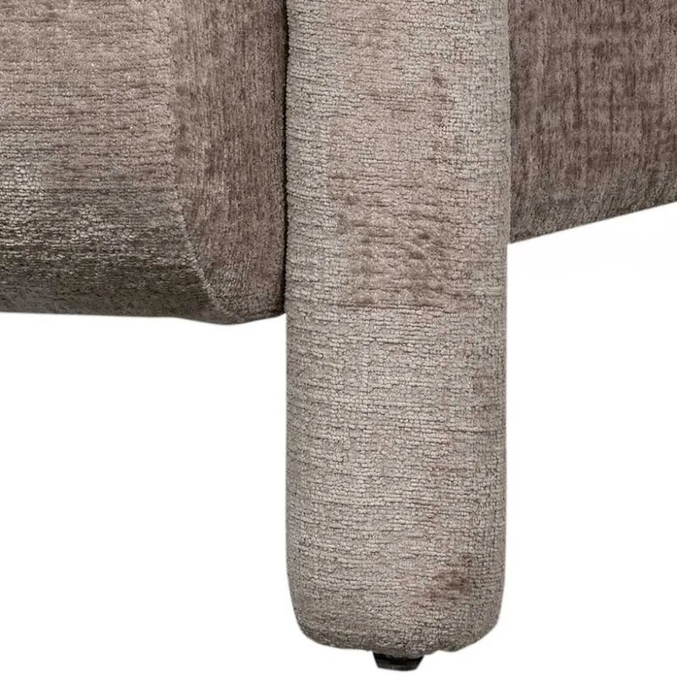 Cooler Designer Sessel in Beige Samt - Sestron