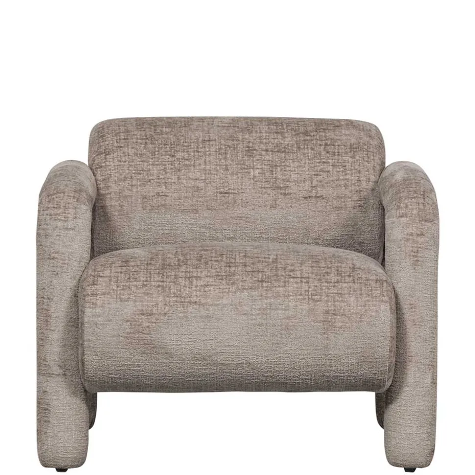 Cooler Designer Sessel in Beige Samt - Sestron