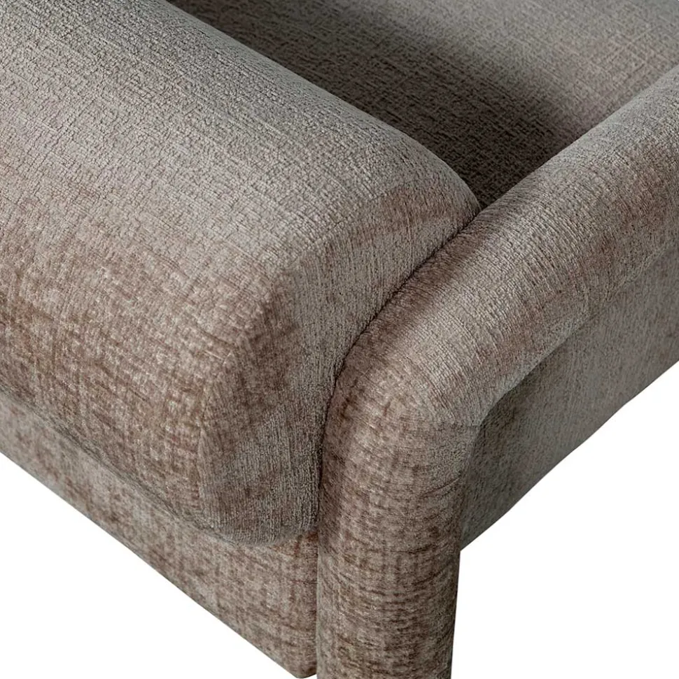 Cooler Designer Sessel in Beige Samt - Sestron