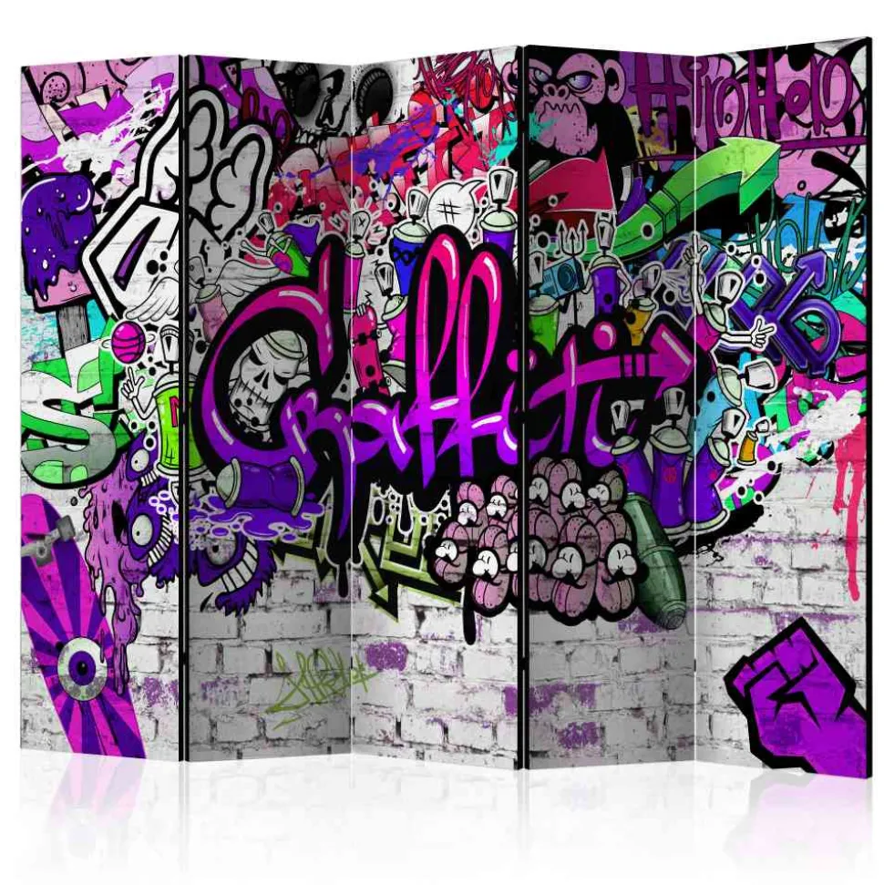 Cooler Jugend Paravent Graffiti Wand - Nelani