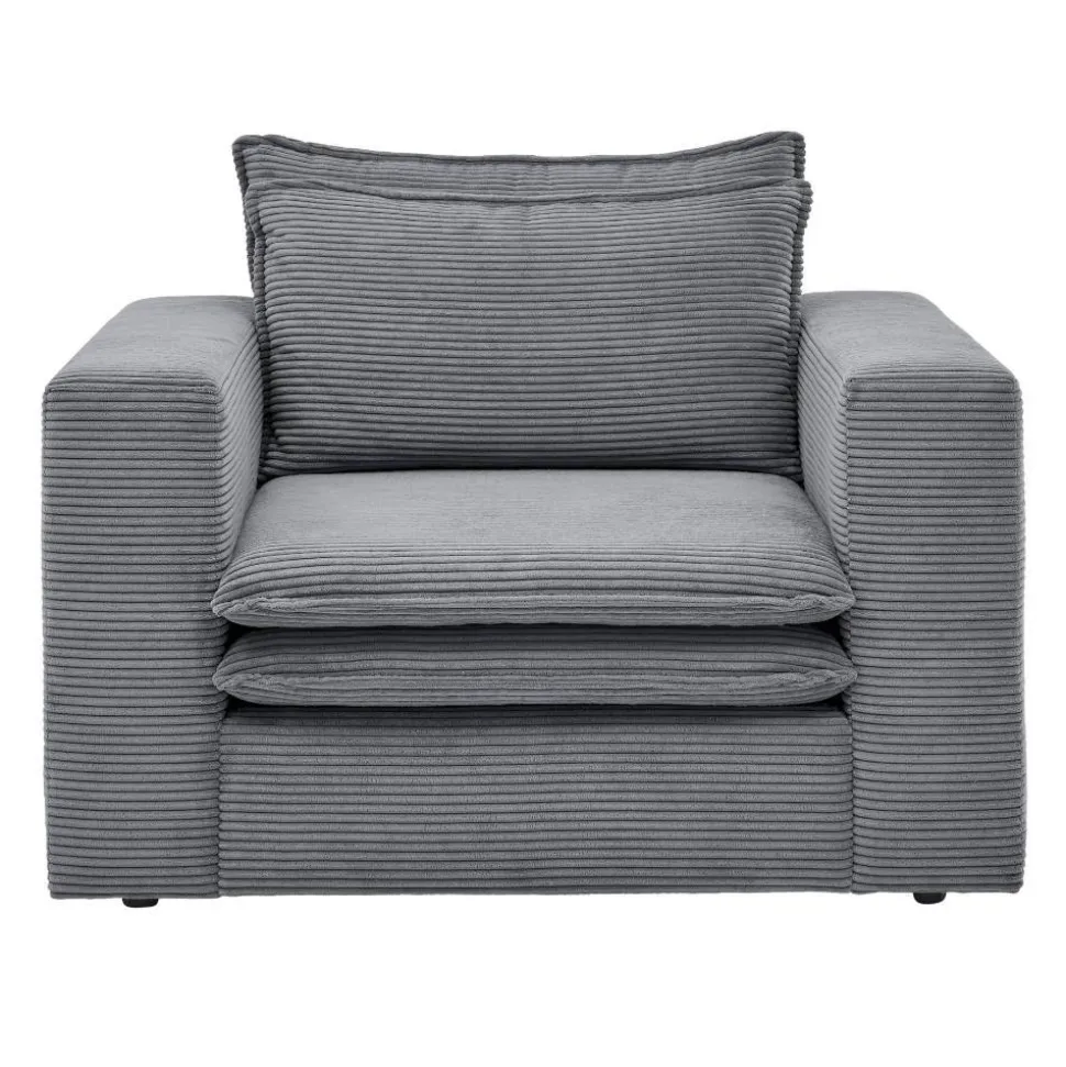 Cord Sessel in Anthrazit - Ruffos