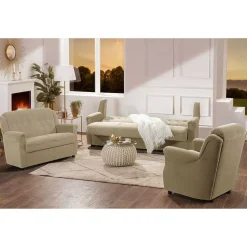 Couch Garnitur im klassischen Stil - Mabu (dreiteilig)